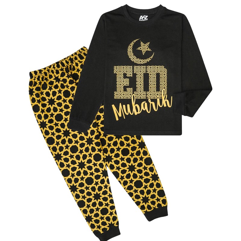 A2Z 4 Kids Girls Boys Childrens Black Eid - PJS