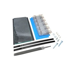 Taytools Cabinet/Card Scraper Preparation Kit with Float Glass, Lapping Film, Mill File and Parts for Scraper Vise and Magnet Handle