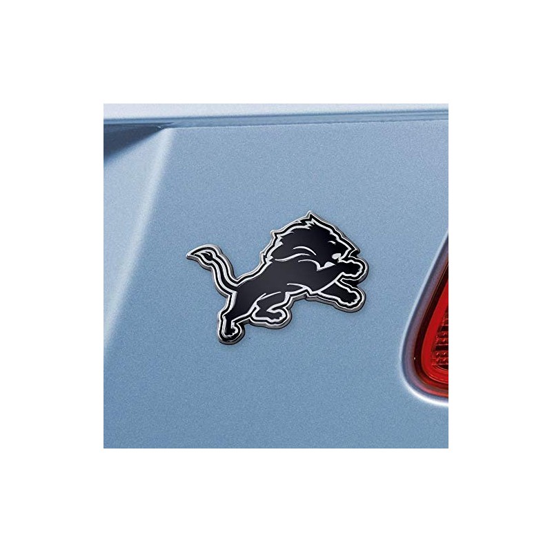 FANMATS 21518 Detroit Lions 3D Chrome Metal Auto Emblem
