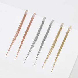 Meissa Sterling Silber Dangle und Drop Ohrringe für Frauen Cubic Zirkonia Lange Ohrringe Statement Diamant Ohrringe Hypoallergen (Rose Gold)