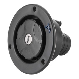 RV Water Filler, Gravity Water Inlet Water Filling Cap Lockable Waterproof Black Camper RV Caravan RV