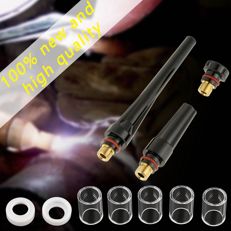 49pcs/set Gas Lens Alumina Nozzles Cups Collets Accessory Kit for