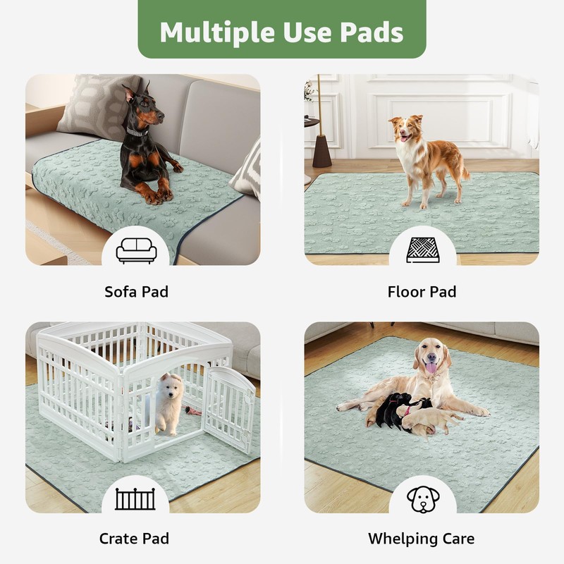 LOOBANI Washable Pee Pads for Dogs: 2 Pack Super Absorbent