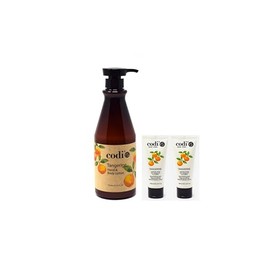 CodiNCodi Hand & Body Lotion – Tangerine 750 ml Bottle and 2 Tubes – Professional Size Moisturizer with Natural Extracts – Hydrating, Non-Greasy Formula for All Skin Types