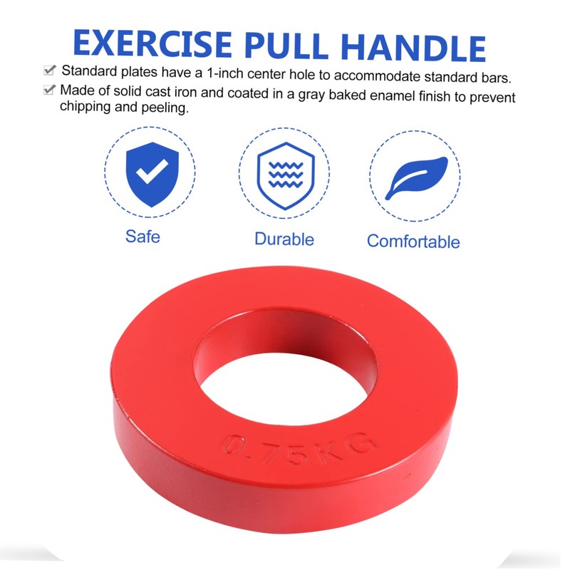KOMBIUDA Grip Strengthener Large Single Hole Barbell Plate Counterweight Plate
