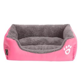 SIAM'S Dog and cat Bed,Mattress for Small,Medium & Large Washable,Non-Slip Bottom,Comfortable & Durable Design,Calming Bed,Anti-Anxiety Cuddler Warming, Soft Bed (Pink, Large)