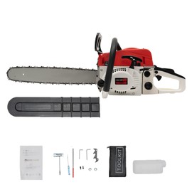 EurHomePlus Gas-powered Chainsaw, 2-Stroke Gasoline Chainsaw, Petrol Chain Saw Cutting Wood Gas Sawing Air-cooled Chain Saw Set, Forest Felling, Tree Pruning (20" 2000W 52CC 7500rpm)