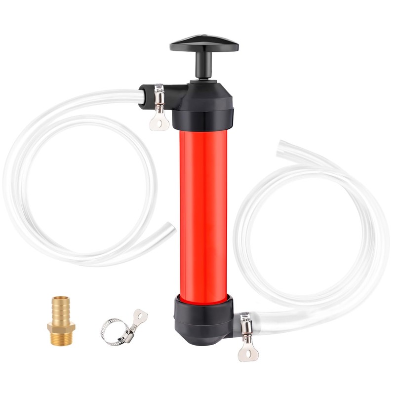 Hand Fuel Transfer Pump with Leakproof Clamps - Versatile Manual