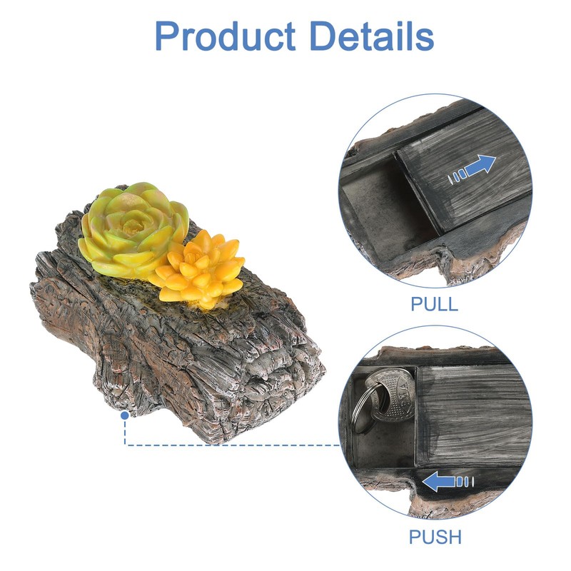 sourcing map Fake Rock Hidden Key Box, Hide a Spare