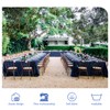 Teruntrue 1 Pack Dark Blue Polyester Tablecloth for 8 Ft