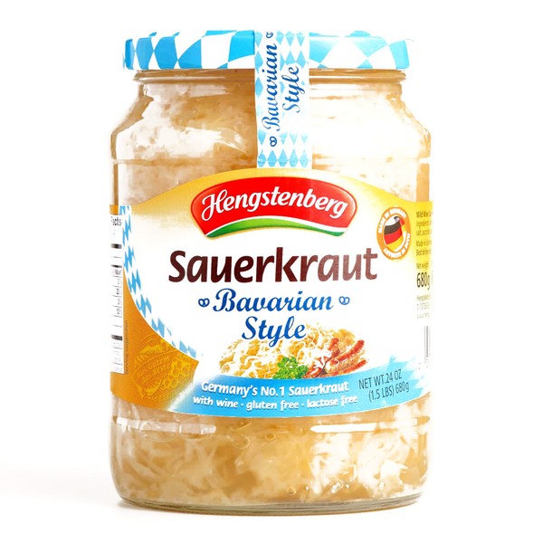Hengstenberg Bavarian Sauerkraut 24 oz (2 Items Per Order)