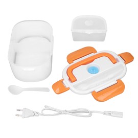 Electric Lunch Box Split Household Mini Portable Multifunctional Orange Electric Lunch Box Food Heater 100‑240V EU Plug