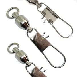 Rodamiento de bolas de pesca, pivotes entrelazados, de alta resistencia, anillos sólidos, clips de seguridad, para agua salada, agua dulce, señuelo, señuelo, señuelo, línea de pesca, 25 unidades (2#-30 libras-25 piezas)
