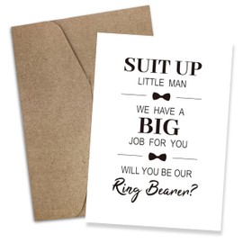 WeddingGiftsWedding Set of 2 Ring Bearer Proposal Card, Will You Be Our Ring Bearer Card, Ring Bearer Request Card with Matching Envelopes. （Ring Bearer A）