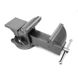 WEN Bench Vise, 6-Inch, Cast Iron with Swivel Base (BV456)