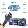 Hand-E Touch Disposable Black Nitrile Gloves X Small 100 Count