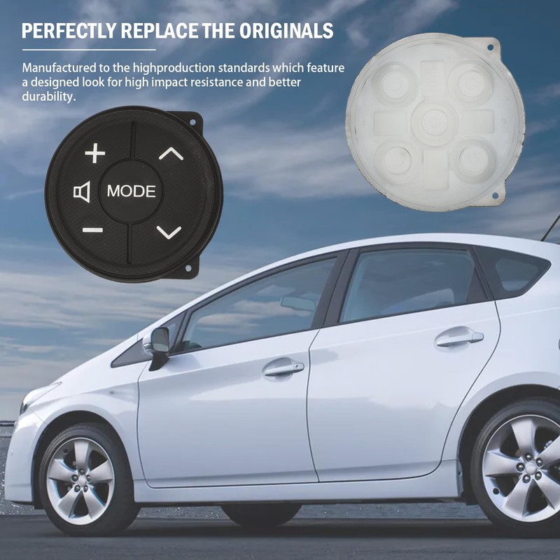 Orrdary 1Pair Steering Wheel Switch Controls Rubber for Prius 2011-2015