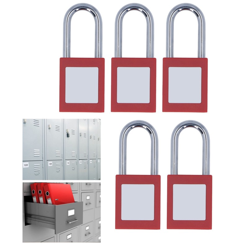 5 Set Lockout Tagout Locks Chrome Plated Nylon Loto Safe