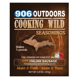 Cooking Wild Seasonings Hot Italian Fresh Sausage Seasoning, Seasons up to 5 pounds of Wild Game or Domestic Meat, 4 Ounce Packet