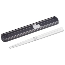 OSK HS-16 Chopsticks 7.7 inches (19.5 cm), Pull Lid and Chopsticks Case Set, Calm Color, Charcoal, CMC No.3, Made in Japan, Antibacterial, Dishwasher Safe