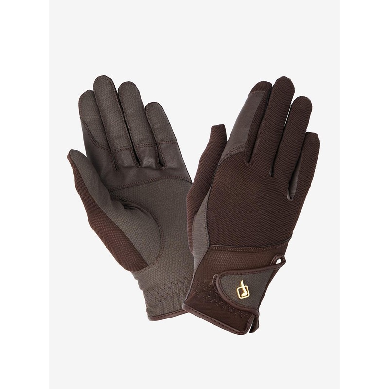 LeMieux Pro Mesh Horse Riding Gloves - Brown Small