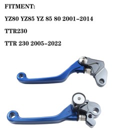 Adsspro CNC Foldable Brake Clutch Lever Handle Handlebar Grips Set Fit for YZ80 YZ85 YZ 85 80 2001-2014 TTR230 TTR 230 2005-2022 Dirt Pit Bike 7/8" 22mm