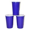 Jean's Plastics Opaque Purple Drinking Glasses, Lids and Straws (Purple)