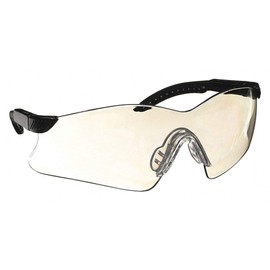 Gateway Safety 14GB0M Hawk Wraparound Safety Glasses, Clear In/Out Mirror Lens, Black Temple