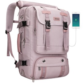 PIJUSHI Travel Backpack for Women Carry on Luggage Backpack Flight Approved Convertible Duffle Bag Fit 16 Inch Laptop(PE037 Light Purple)