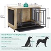 YITAHOME 38" Dog Crate Furniture with Wheels, Heavy Duty Wood