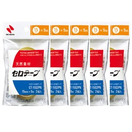 Nichiban CT15S2PN-5P Cellotape Replacement, Small Roll, 0.6 inch (15 mm), 2 Rolls, Set of 5