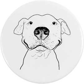 2 x 38mm 'Pit Bull Smile' Small Button Pin Badges (BB00054344)