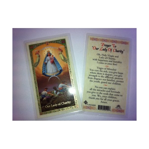 Holy Prayer Cards For Our Lady of Charity set of 2 in English