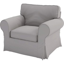 IKEA Ektorp Armchair Cover - Custom Made Slipcover Set, Light Gray