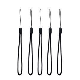 ENUODA 5 Pack Hand Wrist Lanyard Strap String for USB Flash Drives, Keys, Keychains and Other Portable Items (5pcs Black)