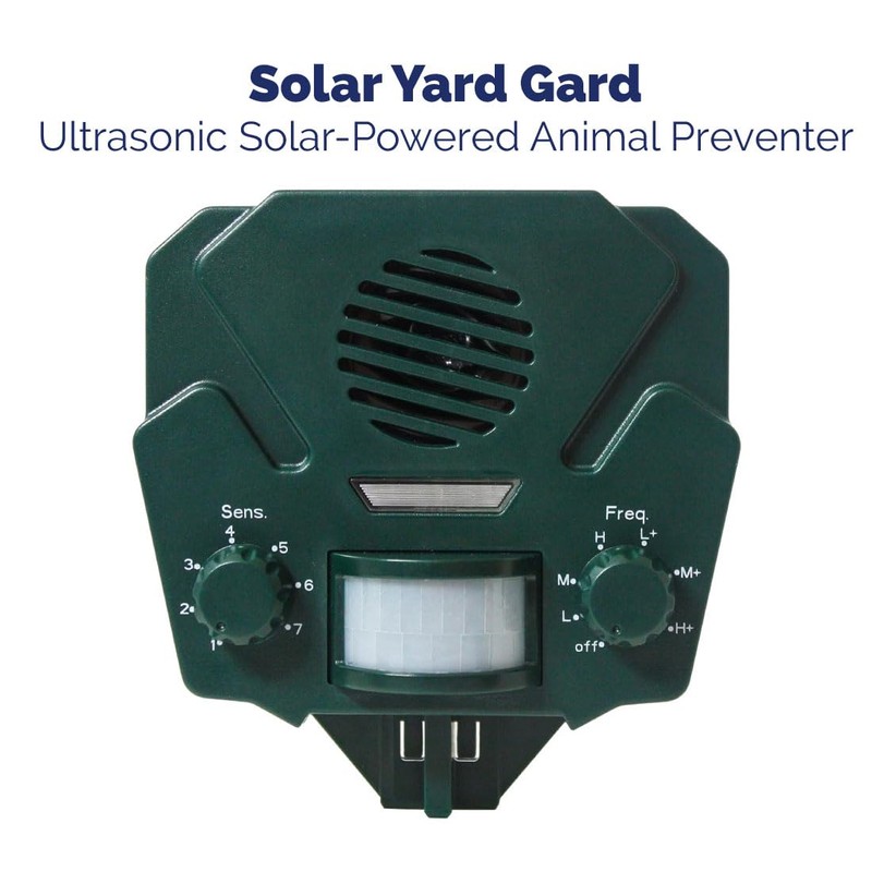 Bird-X Solar Yard Gard, Ultrasonic and Solar-Powered Animal Decoy Device