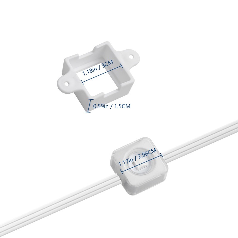 40 Sets,Light Clips for Govee Outdoor Light （Square） Secure Mounting