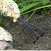 AMES 2446300 Tempered Steel Hand Cultivator with Wood Handle, 11-Inch,