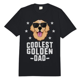 Coolest Golden Dad T-Shirt for Men Retriever New Dog Owner Comfort Colors Adult Heavyweight T-Shirt