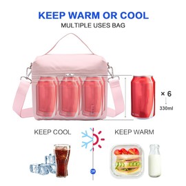 NOL Natural Organic Lifestyle Insulated Lunch Bags for Women Cooler Bag Lightweight Nylon Waterproof Lunch Box For Work