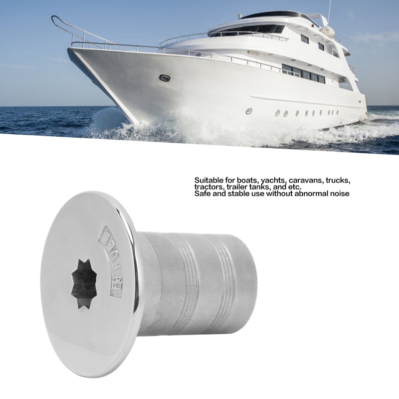 Boat Deck Diesel Fuel Filler with Cover Mirror Polished 316