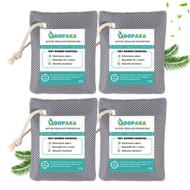 Luftreinigungsbeutel, Aktivkohlebeutel, Geruchsabsorber, Feuchtigkeitsabsorber, natürlicher Auto-Lufterfrischer für Schuhe, Geruchsbeseitigung für Zuhause, Haustier, Schrank (4 x 200g)