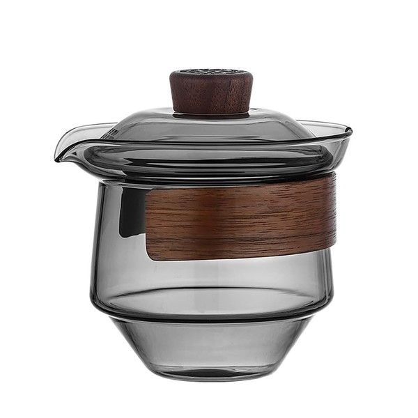 Glass Kung Fu Tea Pot Gai Wan Traditional Gongfu Tea