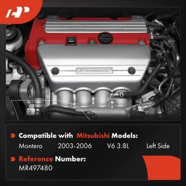 A-Premium Left Side Exhaust Manifold Kit W/Studs [3.8L] Compatible with Mitsubishi Montero 2003 2004 2005 2006