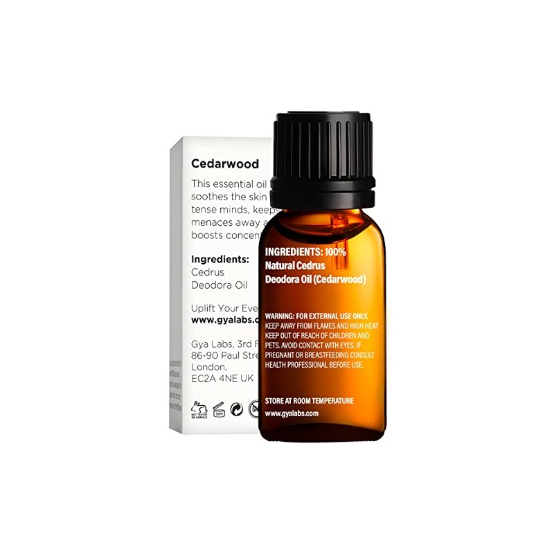 Gya Labs Cedarwood Essential Oil for Diffuser (0.34 fl oz)