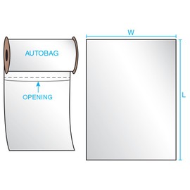 4" x 6" x 2 mil White Plastic Pre-Opened Bags with Clear Back (Roll of 2,000)