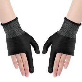Ptwola Ultra-Thin Mobile Gaming Gloves Touchscreen Gaming Gloves Anti-Sweat Mobile Finger Sleeve Breathable with Thumb Finger Sleeves for High-Ranking Players Tablet Streamer Sweaty Hands