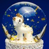 SIKORA SK09 Small Glass Decorative Snow Globe Unicorn White Gold