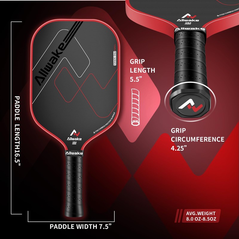 T700 Carbon Fiber Pickleball Paddles - USAPA Approved | 8.0oz