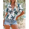 LILYCHIC Hawaiian Shirts for Women Summer Floral Tropical Print Short